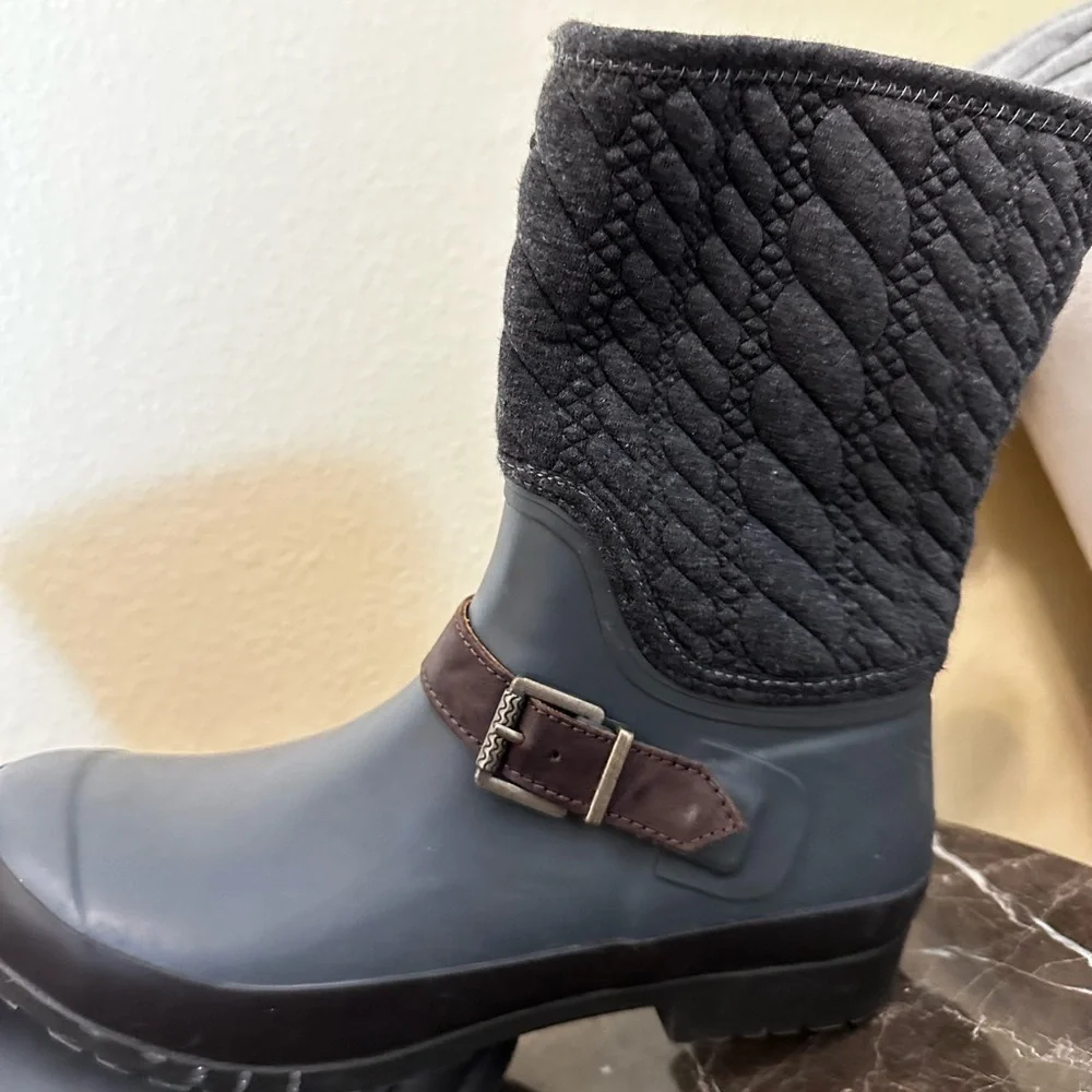 Sperry rubber and cloth winter and rain boots